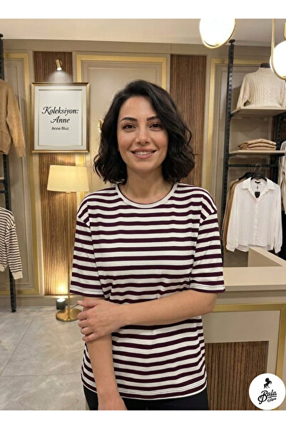 Bala Giyim Ριγέ κοντομάνικη μπλούζα μαμάς