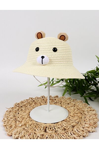 MiniKids Palarie Tuco Bear, model alb