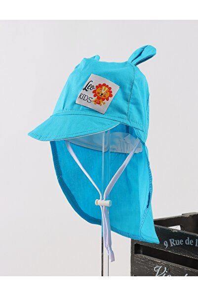 MiniKids Καπέλο με προστασία λαιμού, Λιοντάρι, τιρκουάζ
