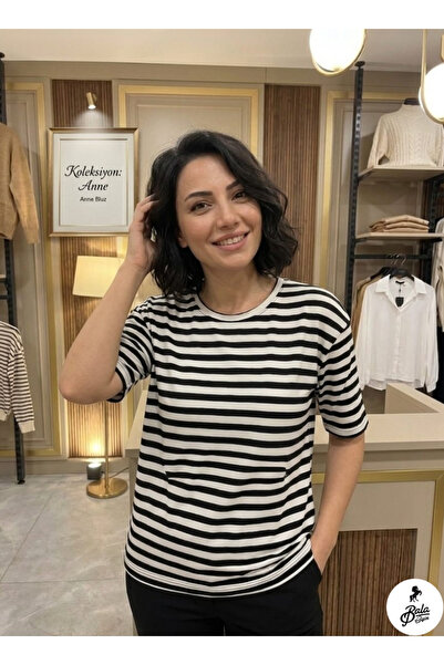 Bala Giyim Ριγέ κοντομάνικη μπλούζα μαμάς