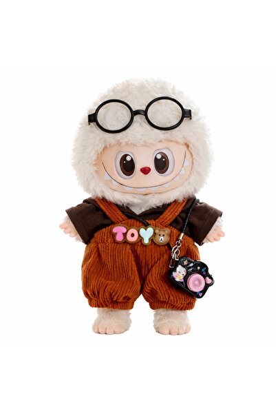 OYUNCAK'S Sevimli Oyuncak,Labubu Bebek Kombin Seti – Gözlüklü, Çantalı 4 Parç...