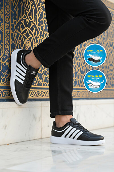WALKWAY حذاء بوري 2079 M أسود-أبيض-أبيض رياضي للرجال
