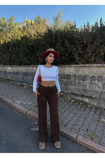 Cool & Sexy Παντελόνι αθλητικής φόρμας από ύφασμα καμισόλε με σχέδιο πουλιού ...