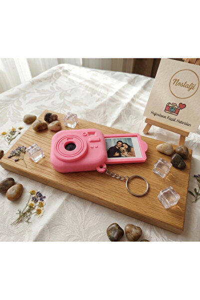 Sue Design Kişiye Özel Fotoğraflı Kamera Tasarımlı Anahtarlık- Hediye, Anı Sa...