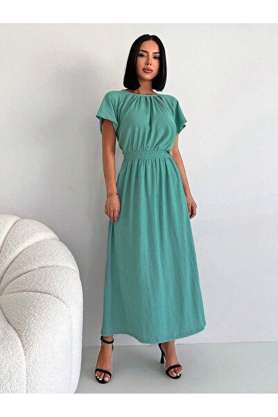 Iuliashop Rochie lungă Finlay verde deschis - S