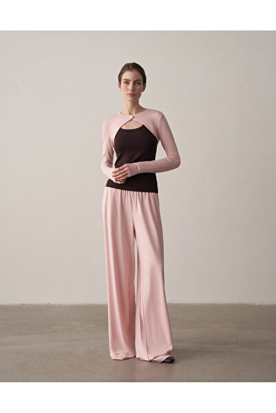 Kuğu Collection Uzun Kollu Bolero Pudra Pembe