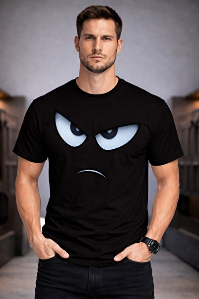 VODEXA Tricou oversize unisex EYES OF ANGEL Imprimat 100% bumbac Tricou confo...