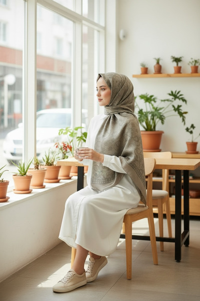 coconutscarfs Evening Dress Jacquard Hijab Shawl
