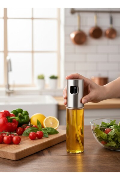 EG75 Sprey Yağdanlık Cam Püskürtmeli Fısfıs 100 ml Yağdanlık Airfryer Yağ Sir...