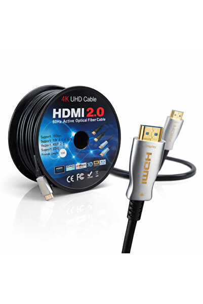 MN6 MN204K كابل ألياف بصرية HDMI 2.0 بطول 50 متر، كابل صوت وصورة احترافي بدقة...