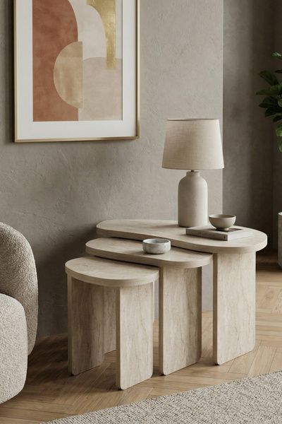 Skandi homeworks Stones 3 lü zigon Sehpa