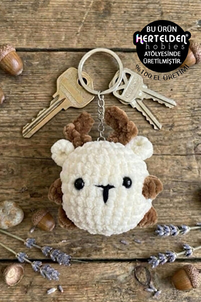 herteldenhobies Amigurumi Örgü Oyuncak Anahtarlık, Çanta Süsü , Hediyelik Pof...