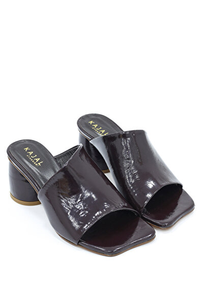 kajal ayakkabı CBR-T50 Παντόφλες από γνήσιο δέρμα με χοντρό τακούνι