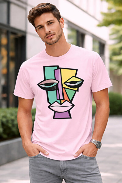 VODEXA Μπλουζάκι Unisex Oversize με ΖΩΓΡΑΦΙΣΜΕΝΟ ΠΡΟΣΩΠΟ, 100% Βαμβακερό, Άνε...