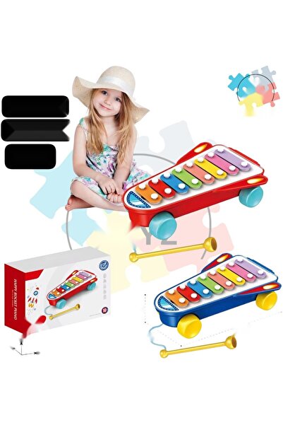 Trendbaby عربة بيانو موسيقية للأطفال بعصا دفع – لعبة تعليمية تفاعلية من Trend...