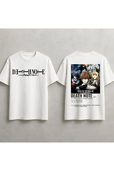 STİL-X Tricou oversize unisex cu imprimeu Death Note, 100% bumbac