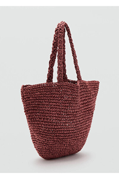 Mango Teen Doğal lif tote çanta