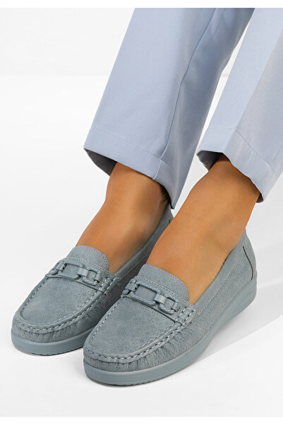 B T Shoes Mocasini dama Ansleya albastri