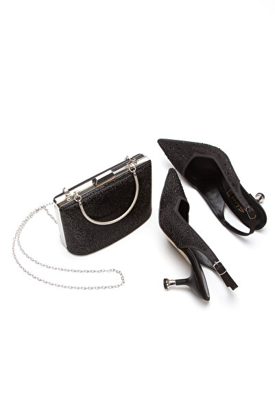 Melvoria Γυναικεία βραδινά παπούτσια με πέτρινη κεντητική διακόσμηση 5 εκ. κα...