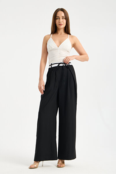 jöns since 1997 Γυναικείο εποχιακό παντελόνι με λουράκια αντίθεσης στη μέση κ...