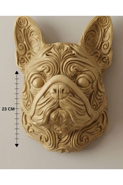 Printorium Fransız Bulldog Duvar Süsü 23 Cm – Dekoratif Köpek Figürü, Modern ...