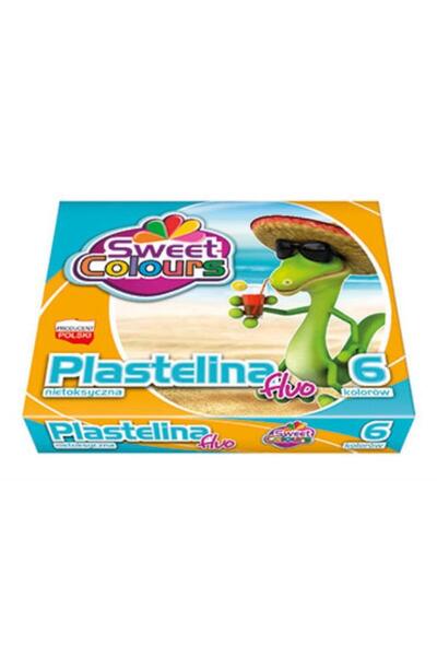 Sweet Plastilină 6 culori fluorescente KOMA-PLAST
