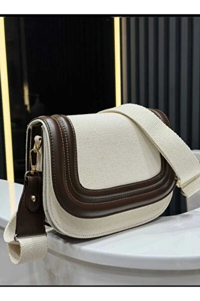 ÖZÜM TAKI Women's Straw Handbag and Shoulder Bag Brown