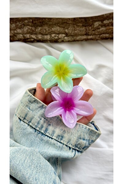 YOYYO Κίτρινο και πράσινο της μέντας Σετ με δύο κλιπ μαλλιών Lotus - Τροπικά ...