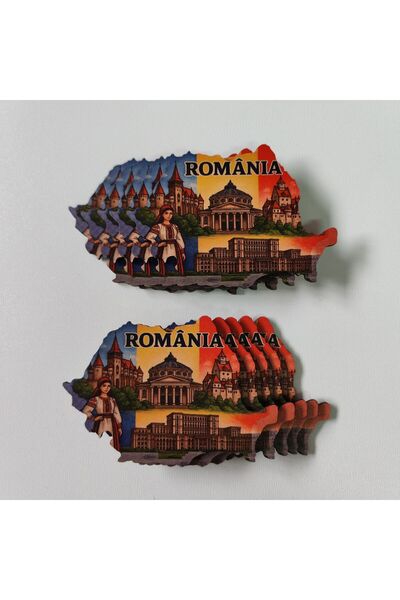 Inedit Print Σετ 10 Μαγνητών Ψυγείου Ρουμανία SVR76- 9.5x6.5 εκ.