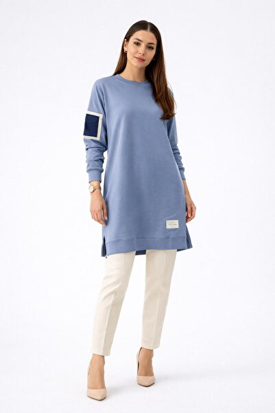 one depot only for quality life Women's Sweatshirt Tunic with Crew Neck and S...