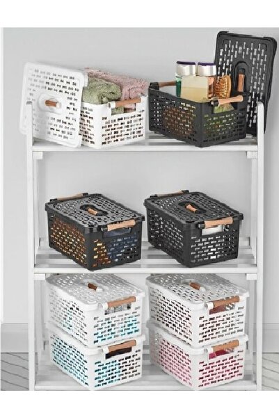 naturelove Καλάθι πολλαπλών χρήσεων με 6 καπάκια - Κουτί οργάνωσης για ντουλά...