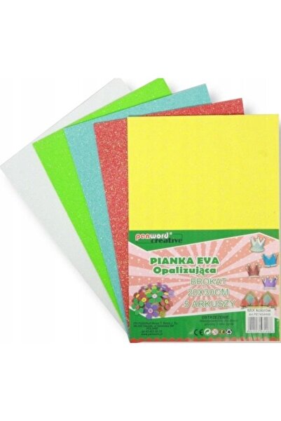 PENWORD Spumă A4 cu sclipici irizat 20x30 5 bucăți