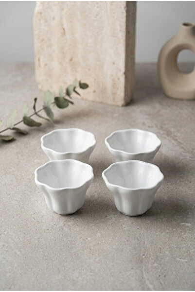 DAY HOME Set of 4 Ceramic Daisy Soufflé Bowls – Appetizer, Sauce, Snack and D...