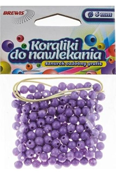 Other Mărgele mov pentru înșirare + fir 6mm 16g