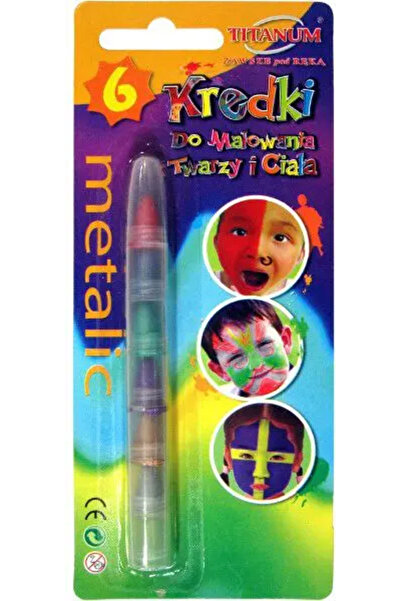 Titanum Creioane metalice pentru pictură facială, 6 culori