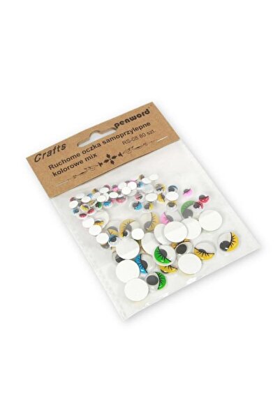 PENWORD Decorațiuni Ochiuri mobile RS-08 5mm, 8mm, 15mm autoadezive, mix colo...