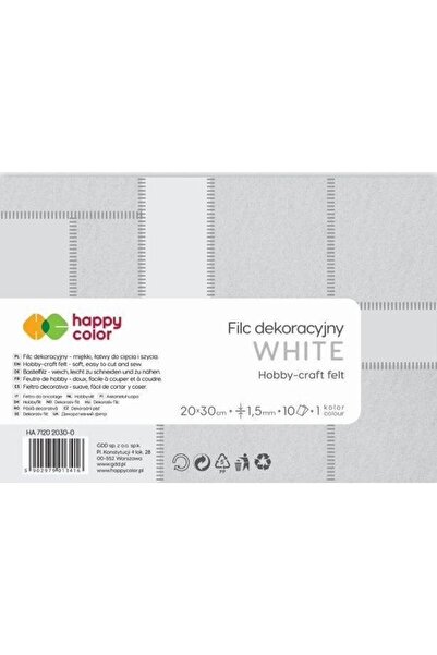 Other Feltru decorativ alb 10 buc. HAPPY COLOR