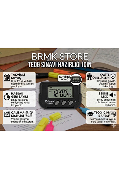 BRMK STORE TEOG İÇİN KALİTELİ KRONOMETRE TARİHLİ TAKVİMLİ