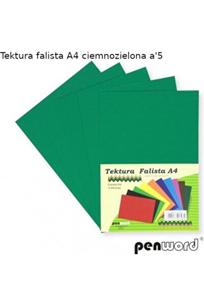 PENWORD Carton ondulat A4 verde închis 5 bucăți