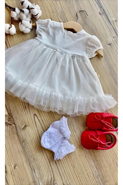 Generic Brand Tulle Skirt Dress Baby - Ecru