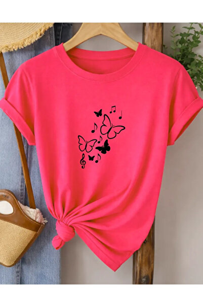 Pink Sky Oversize T-shirt 100% βαμβακερό Unisex Άνετη εφαρμογή Τάση Νέα Σεζόν