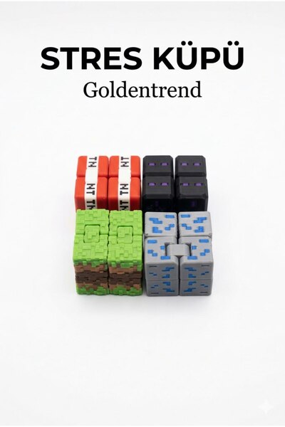 goldentre Minecraft Stres Küpü Fidget Cube | Katlanabilir Infinity Cube Anti ...
