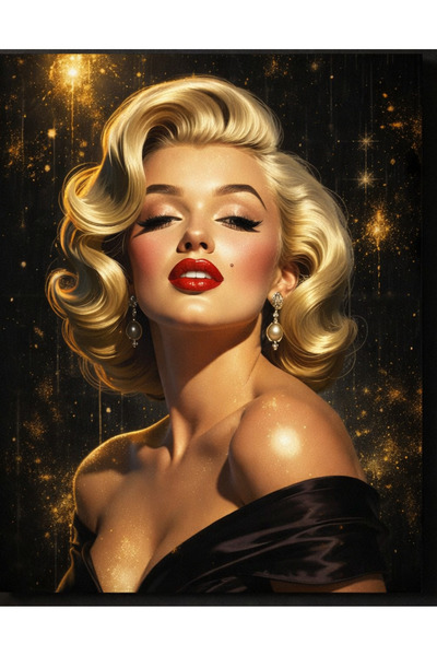 Lona Sanat “Gold Detaylı Vintage Kadın Portresi – Premium Dekoratif Kanvas Ta...