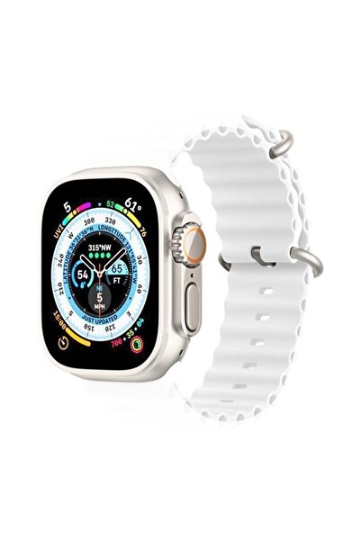 Orso Deluxe Sport Silicone White Λουράκι Apple Watch 44/45/46/49mm
