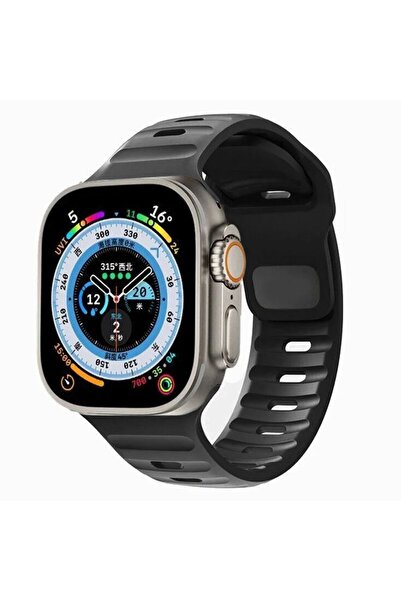 Orso Λουράκι Σιλικόνης Μαύρο Apple Watch 44/45/46/49mm