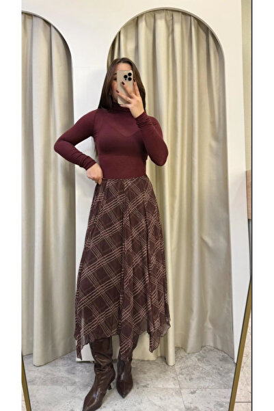 sarıdağ Ασύμμετρη αθλητική φούστα με επένδυση από σιφόν