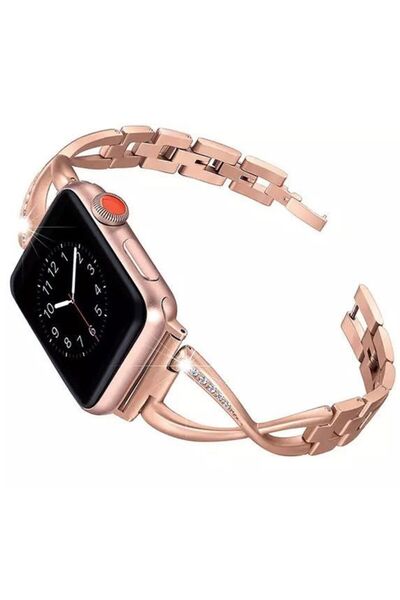 Orso X-Line Metal Beads Bracelet Rose Gold Apple Watch 44/45/46/49mm