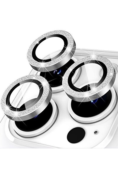 Orso OEM Lens Camera Tempered Glass Glitter Silver iPhone 14 Pro/14 Pro Max