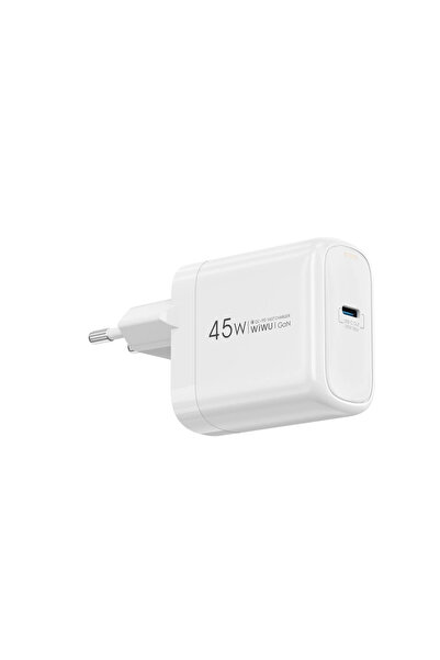 WIWU Wall GaN Fast Charger USB Type-C 45W White (U035)