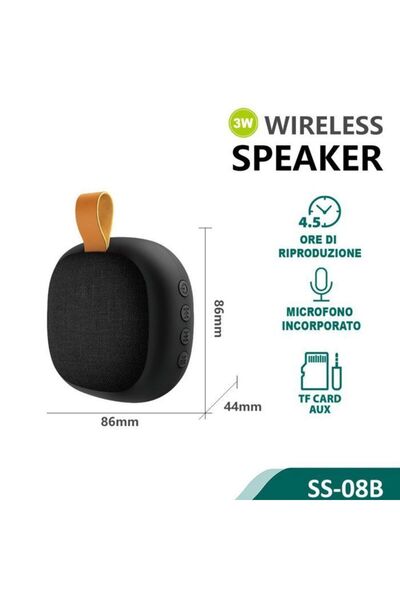SiPro Siipro Pocket Bluetooth Speaker Black (SS-08B)